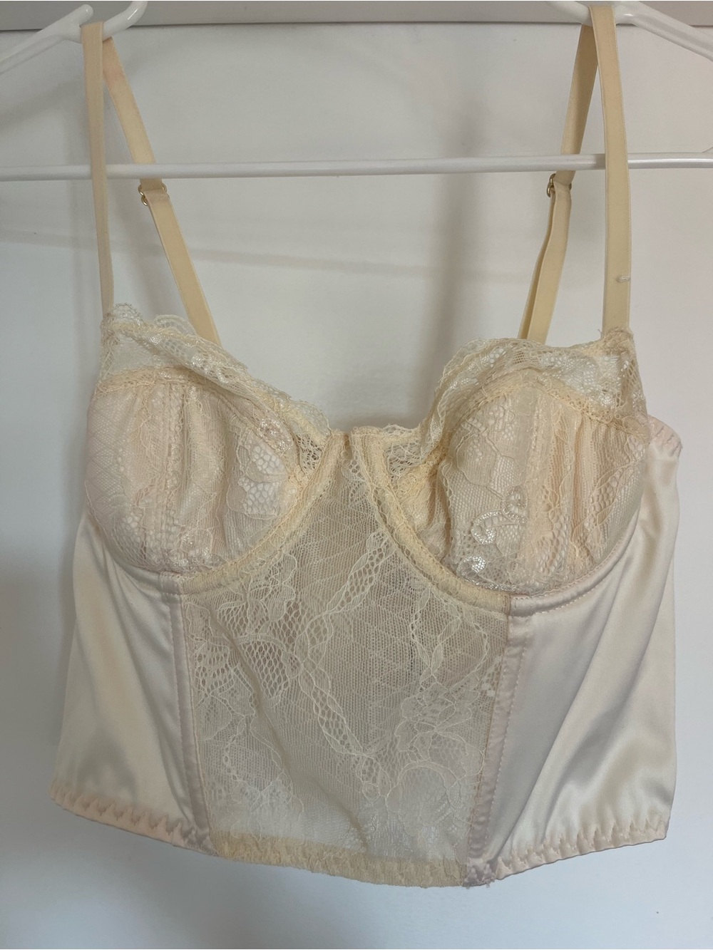Primark Lace Longline Bustier in Ivory Cream